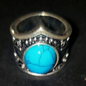 Vintage Sterling Silver /Natural Turqouise Ring.